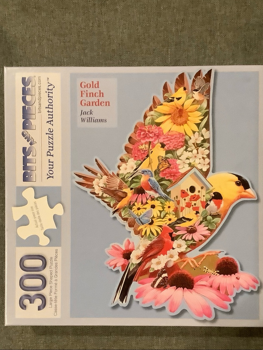 Bits and Pieces Gold Finch Garden by Jack Williams 300-Piece Jigsaw Puzzle